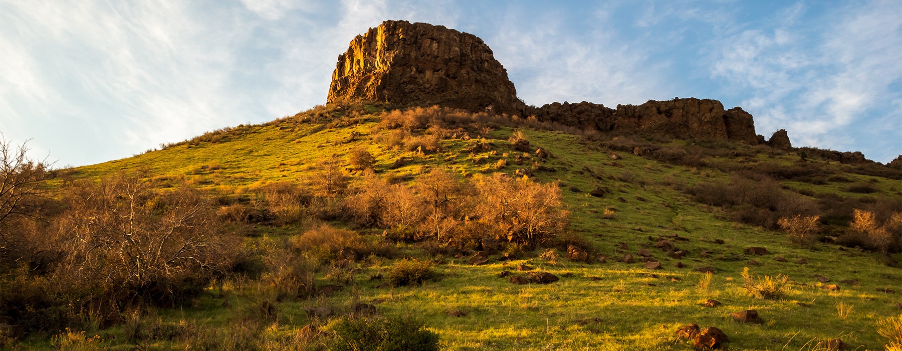 a plateau on a hill